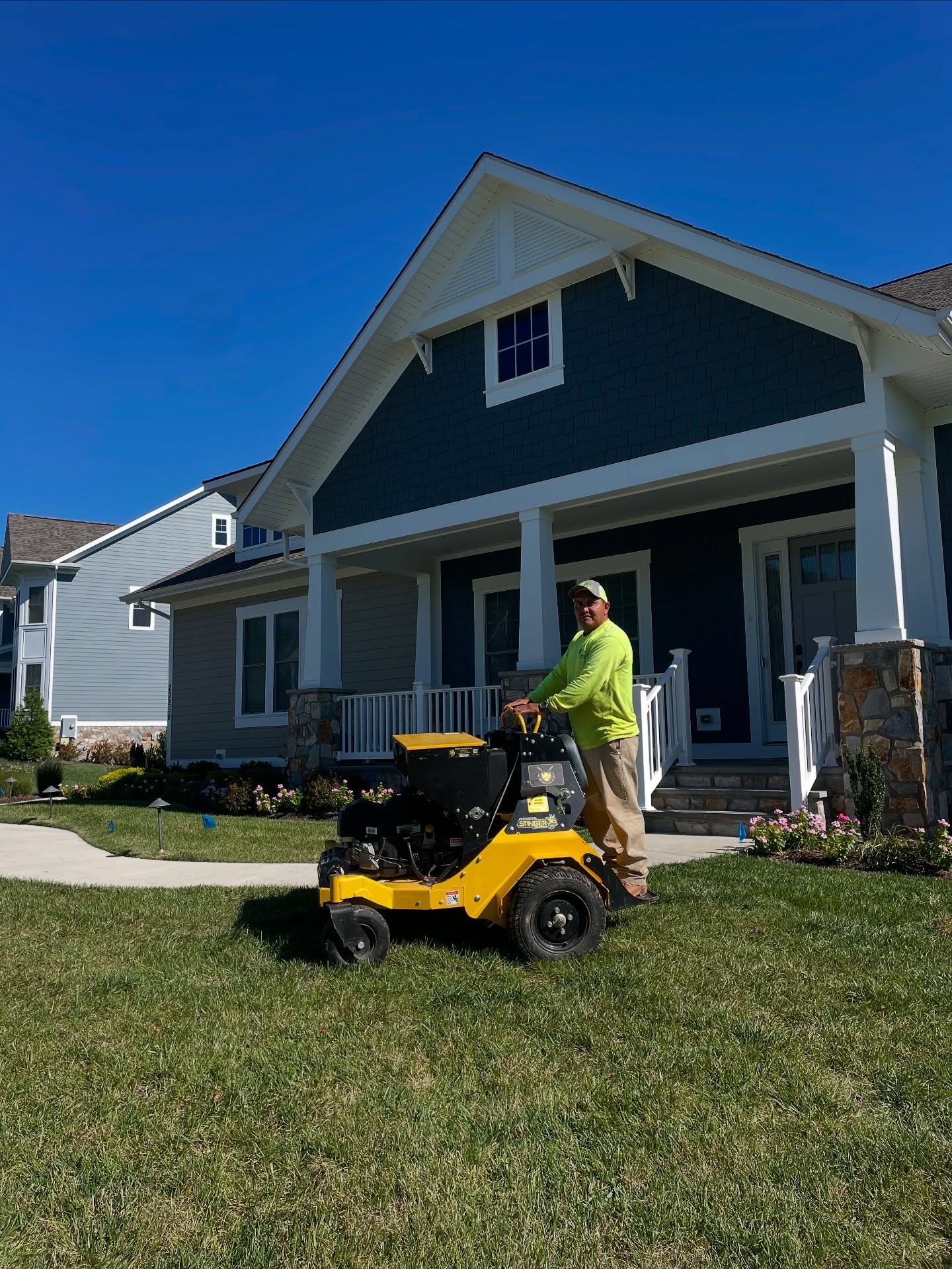 Lawn aeration service